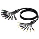 Multi 8 core male XLR -to jack stereo - 3 m