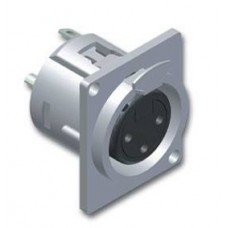 XLR connector 3-pole fem. paneel D series