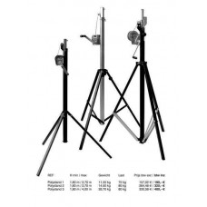 wind-up stand met veiligheidsklem 1.6m-2.7m 80 kg