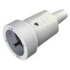 KOPPELSTEKKER PVC + KINDERBEVEIL  IP20  ZWART