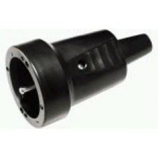 KOPPELSTEKKER PVC + KINDERBEVEILIGING  IP20  ZWART