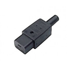 Bachmann stekker C19 16A / 250V 70° zwart