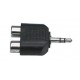 Van minijack stereo naar 2*cinch per stuk