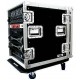 (S) 14U Amplifier Deluxe Case with caster board