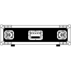 4U 19 inch extra deep rack case, 24inch netto diep