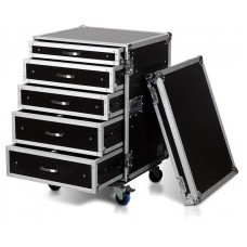 16u rack, 5 drawers, 2x4u, 2x3u,1x2u w/ caster brd