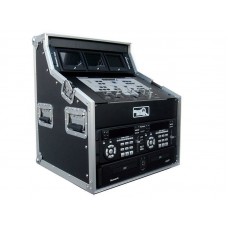 DJ workstation case for dual cd player, controller