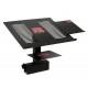 Universal adjustable cd player/laptop stand