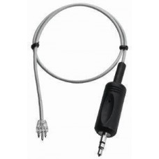 Cable connecting a hearing aid with euro plug to a