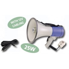 Megafoon 25W met afneembare microfoon