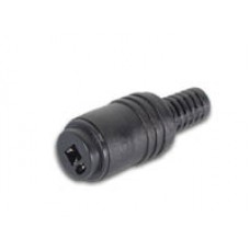 2P DIN PLUG FEMALE, BLACK, SCREW CONNECTION, HIGH