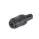 2P DIN PLUG FEMALE, BLACK, SCREW CONNECTION, HIGH