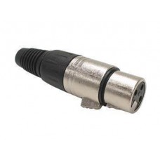 3P XLR PLUG FEMALE, NICKEL