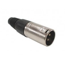 3P XLR PLUG MALE, NICKEL