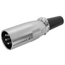 4P XLR PLUG MALE, NICKEL, SHORT TYPE