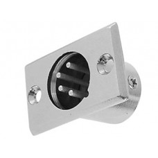 4P XLR PLUG MALE, NICKEL, CHASSIS MOUNT