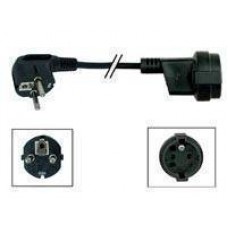 EXTENSION PCORD BLACK L=10m, EURO.90° FRENCH FEM P