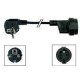 EXTENSION CORD BLACK L=1.5m EURO.90° FRENCH FEM PL