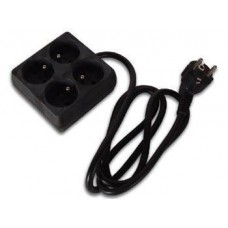 NETPOWER BLOCK PINEARTH 4 PLUGS SQUARE 3 x 1.5mm²,