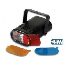 MINI STROBE 25W WITH 3 INTERCHANGEABLE COLOUR FILT