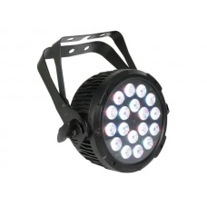 ZWART-DUBBELE BEUGEL-18 DRIEKLEURIGE LEDS VAN 3W