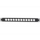 PANEL FOR 19i RACK, 12 HOLES FOR XLR CONNECT 1U