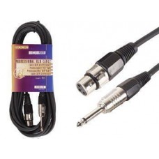 XLR CABLE PRO, XLR FEMALE TO 6.35mm JACK MONO MALE