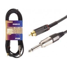 AUDIO CABLE PRO, RCA PLUG MALE TO 6.35mm JACK MONO