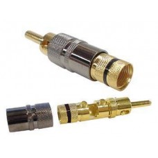 BANANA PLUG SPECIAL GOLD - BLACK