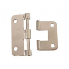 HINGE, WHITE METAL, 58 x 46mm