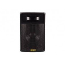 PROFESSIONAL BLACK 2-WAY SPEAKER CABINET, FULL GRI