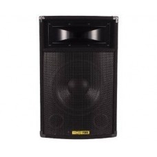 PROFESSIONAL BLACK 2-WAY SPEAKER CABINET, FULL GRI