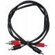 Unbalanced Stereo RCA to RCA cable 1,5m