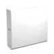 Extremely compact and slim subwoofer in white