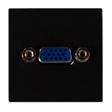 Cover plate BTicono standard + SVGA socket black