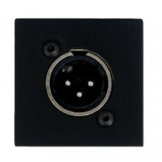 Cover plate BTicono standard +D-size XLRmale black