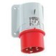 male chassis,230V red-5contacts, CEE 230V/3 32A