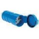 Female cable with protection cover blue