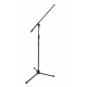 Microphone stand with boom, black
