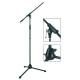 mic stand with boom, black, max height 165 cm