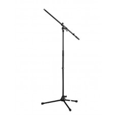 Microphone stand with boom - black cast-iron