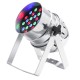 PAR 56 - 24 x 1W RGB LEDs - Incl remote - zilver
