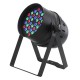 PAR 64 - 36 x 1W RGB LEDs - Incl remote - zwart