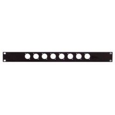 19inch Panel 1HE for 8  XLR Conn (D-Size) Iron