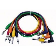Stereo Patch Cable 90 cm Straight and Hooked Plug