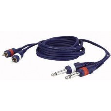 2 Mono Jack to 2 RCA Connector 3m