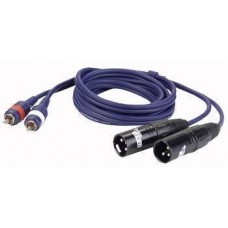 2 RCA Male connector to 2 RCA Female connect.150cm
