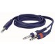 Stereo Jack to Double Mono Jack 6 mtr