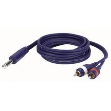Stereo Jack to Double RCA Plugs 3m