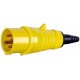 CEE Form 16A 4 Pin Cable Yellow Male